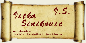 Vitka Šiniković vizit kartica